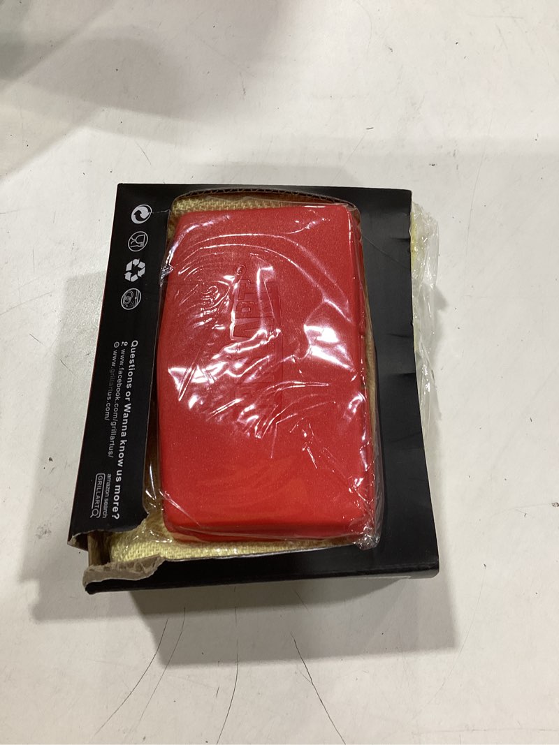 Condition photo showing New/Like New for grillart grill brush bristle free, replaceable bbq cleaning pad (no handle), safe replacement cleaning pad/head for cast iron/stainless steel grates - red replaceable cleaning head