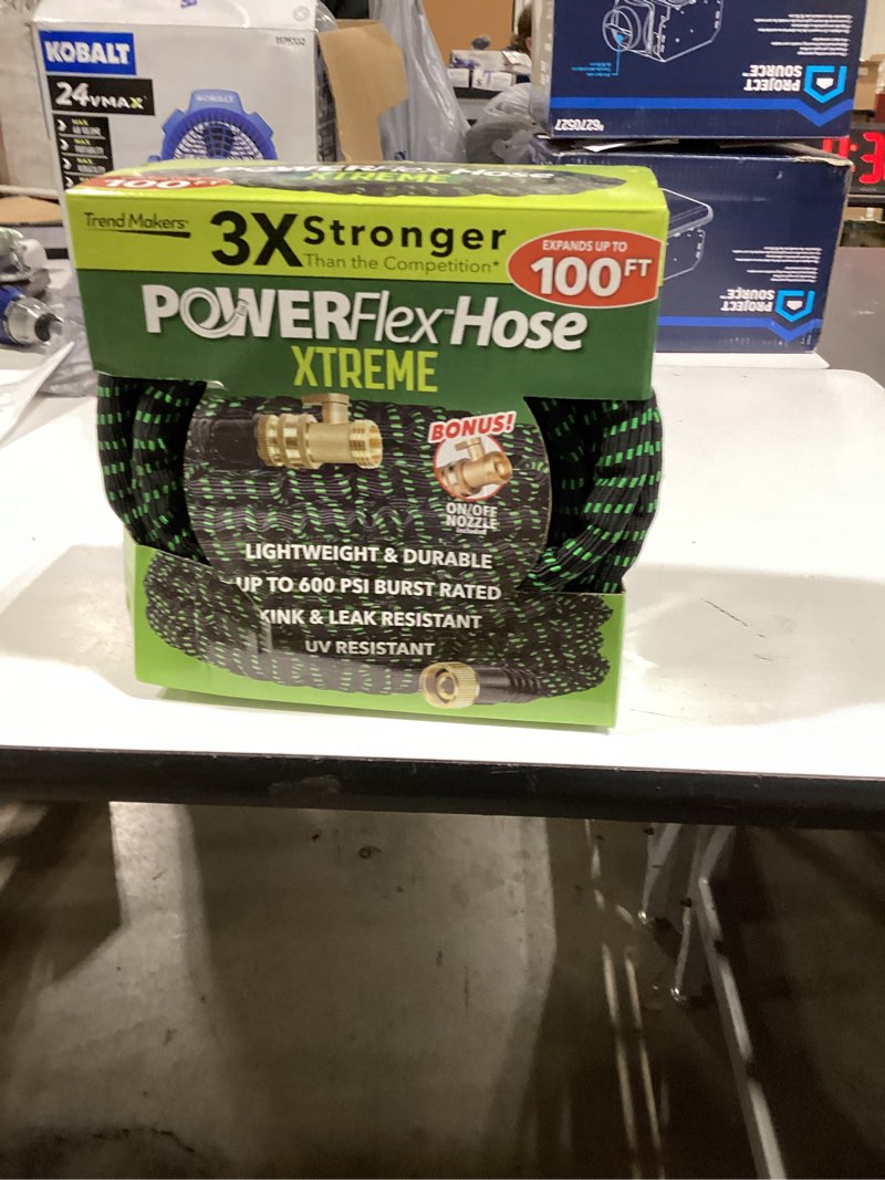 Condition photo showing New/Like New for flex-able hose flex-able xtreme hose 100ft - kink free, expandable, heavy duty, green