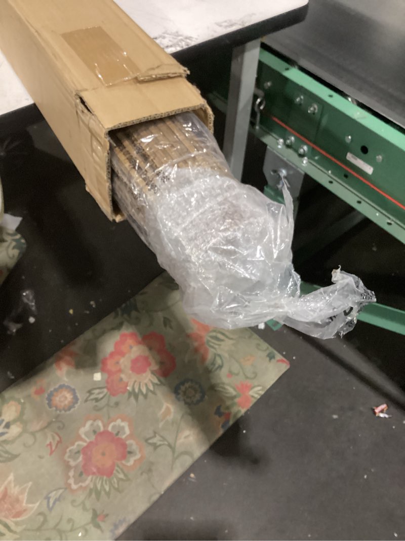 LazBlinds No Tools No Drill Cordless Bamboo Roman Shades, Light Filtering Window Treatment, Roll Up 