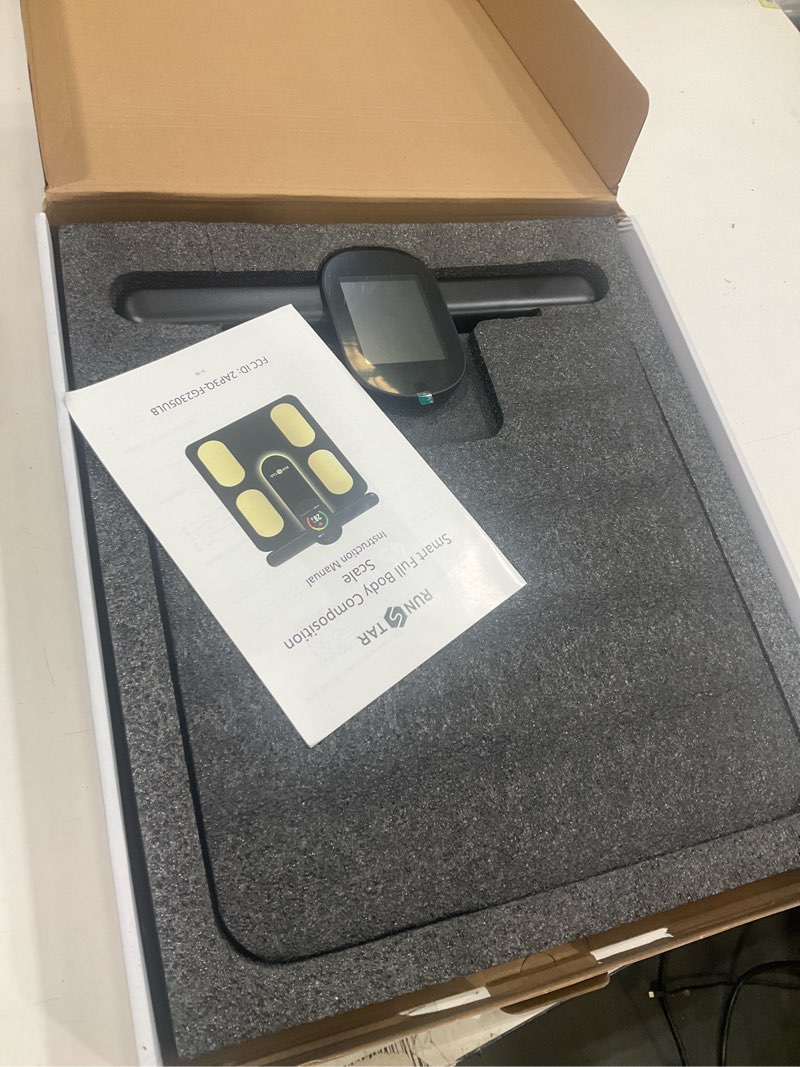 Condition photo showing Good Condition for RunStar Smart Scale FSA&HSA Eligible, 8 Electrodes Digital Bathroom Scale for Body Weight and Fat, BMI, Muscle Mass 28 Body Composition Measurement, with Full-Color TFT LCD on Retractable Handle black