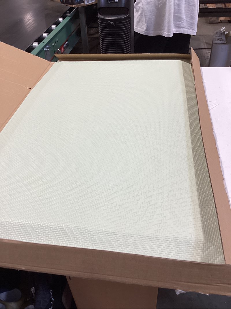 Condition photo showing Good Condition for ophanie kitchen mats for floor, 3/4 inch thick kitchen rugs, 20''x32'' anti fatigue standing cushioned mat, waterproof,comfort ergonomic mat for office, home, sink, sage green non-slip bottom sage green 32"l x 20"w x 0.8"th