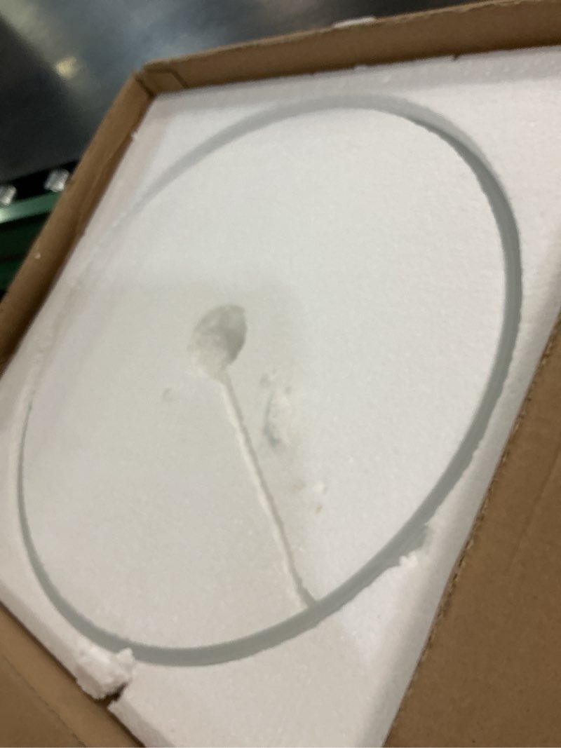 Condition photo showing New/Like New for alabaster white style replacement glass shade for medium base socket torchiere lamp, ceiling fan light covers and pendant, floor lamps,13-3/4" diameter x 5-8/9" high white alabaster 13-3/4"x h5-8/9"