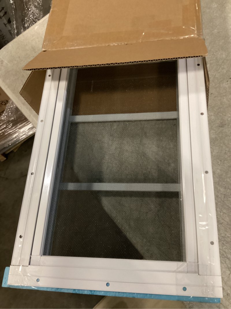 Condition photo showing New/Like New for 2 pack shed windows, 10"x35" sliding windows, transom window with tempered glass for shed, chicken coop, playhouse, household, garage, barns (white) 10" x35" white