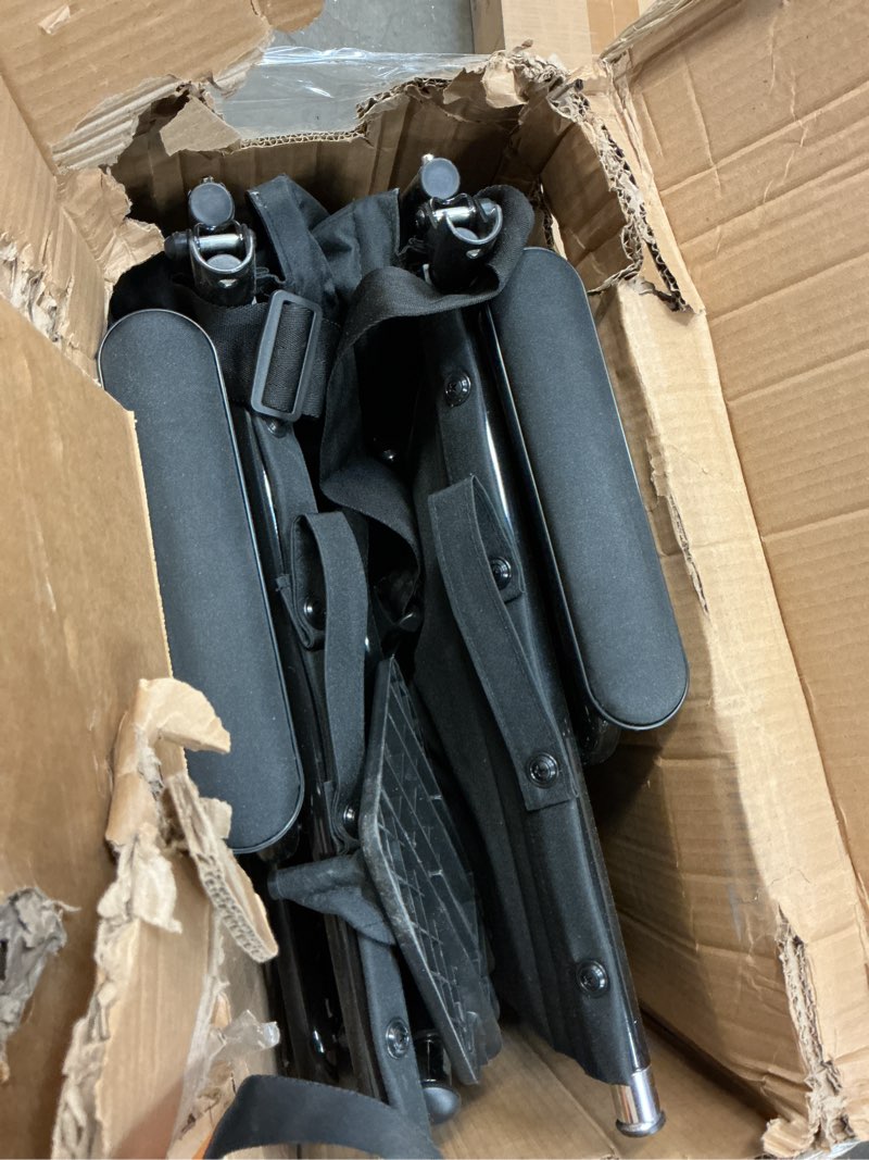 Condition photo showing As Is for karman lightweight transport wheelchair with removable armrest gen 1