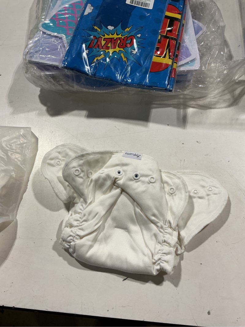 Condition photo showing Good Condition for esembly cloth diaper inner - organic cotton fitted diaper- soft, ultra-absorbant, trim-fitting layer to pair with waterproof outer for blowout-proof diapering - 3-pack, size 1 (7-17lbs) inners 3-pack size 1