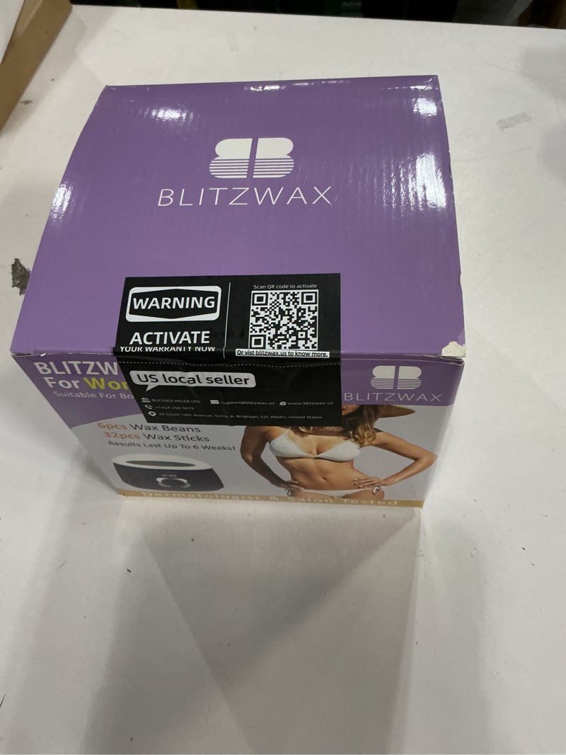 Condition photo showing New/Like New for BLITZWAX Brazilian and Bikini Waxing Kit for Women, Hard Wax Warmer for Face, Legs, and Body, At Home Hair Removal Kit, Beginner Friendly, Quick Heating, Frost Reverb Digital Wax Pot