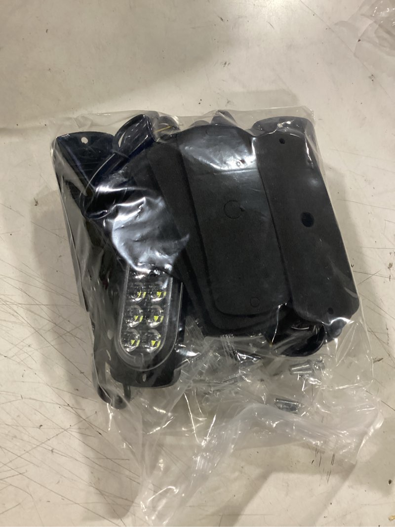 Condition photo showing Good Condition for leelosp 10 pcs 12 led strobe lights for tow trucks construction vehicles surface mount emergency hazard beacon safety warning lamps flashing 12-24v grille head for car accessories (amber and white) 10 amber and white