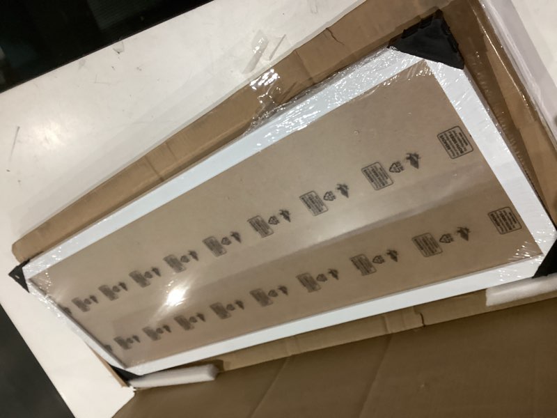 Condition photo showing New/Like New for 10x30 frame rustic white, distressed 30x10 picture frame, art pic hanging poster frame, 10 by 30 gallery family concert portrait wall photo frame anniversary/birthday/wedding/thank you/christmas gift white 10x30in