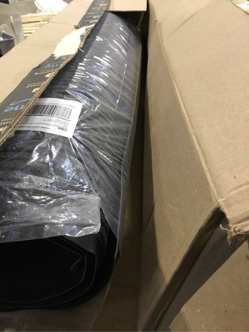 Condition photo showing Good Condition for LuxUrux® Durable Rubber 3'x5' Commercial Door Mat - Heavy Duty, Indoor/Outdoor, Easy Clean, Waterproof, Patio, Garage - Commercial Floor Mat for Entry (3 x 5 Feet) 3' x 5' (Runner) Striped Gray