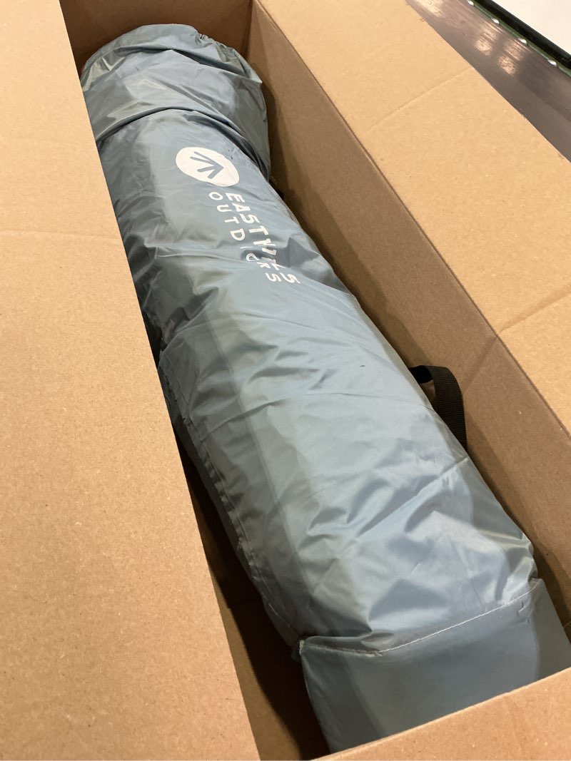 Condition photo showing Good Condition for easthills outdoors instant shader dark shelter xl beach tent 99" wide for 4-6 person sun shelter upf 50+ with extended zippered porch sky blue dark shelter - sky blue