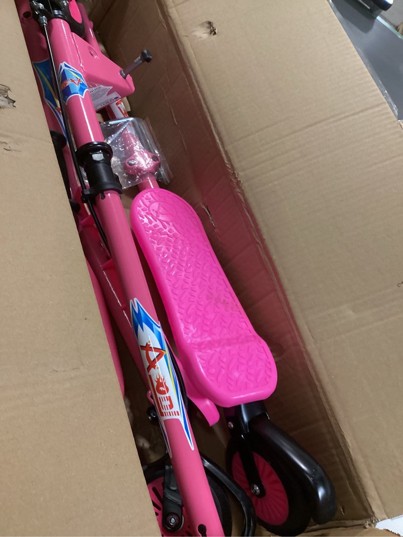 Condition photo showing Good Condition for Kids Swing Scooter, 3 Wheels Drifting Scooter/Wiggle Scooters with Adjustable Height & Foldable for Boys/Girl/Ages 5-12 Years Pink