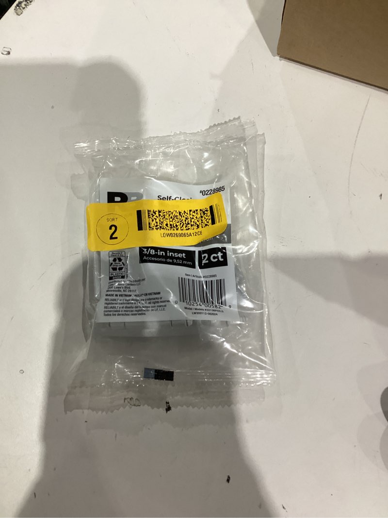 Condition photo showing New/Like New for Laurey 28642 3/8-Inch Inset Face Mount Self-Closing Cabinet Hinge, White,2-Pack 1 Count (Pack of 1)