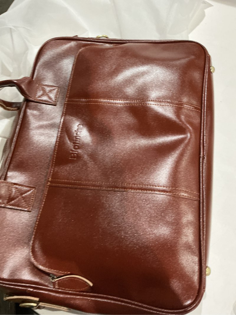 Condition photo showing Good Condition for blofinche laptop messenger shoulder bag: genuine leather work briefcase