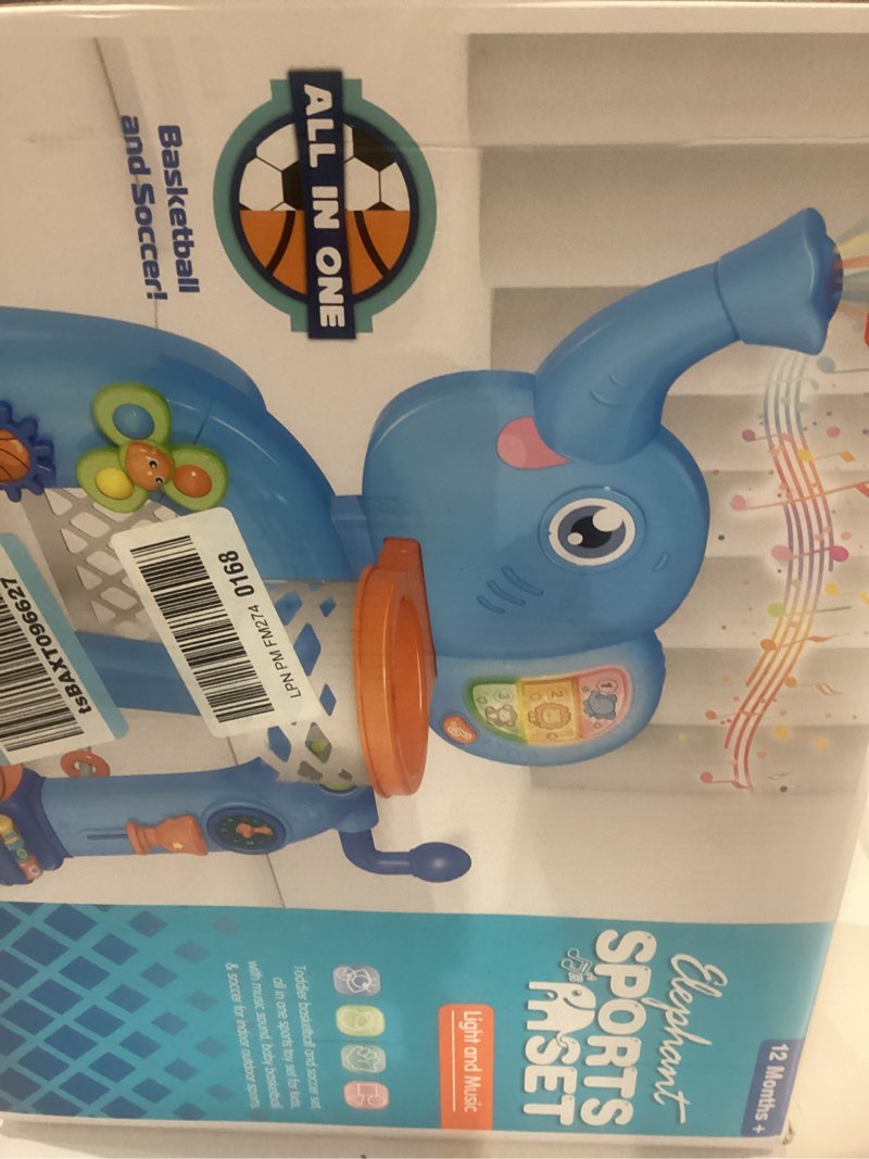 Condition photo showing New/Like New for kizzyea toys for 1 2 3 years old boys girls, toddler basketball hoop & soccer goal, montessori toy, interactive musical sports toys with light, christmas birthday gifts for baby kids age 12-18 months blue