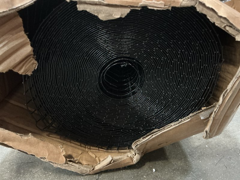Condition photo showing Good Condition for 48'' x 50' 1/2inch hardware cloth 19 gauge black vinyl coated welded fence mesh for home and garden fence and home improvement project 48'' x 50'-19 gauge