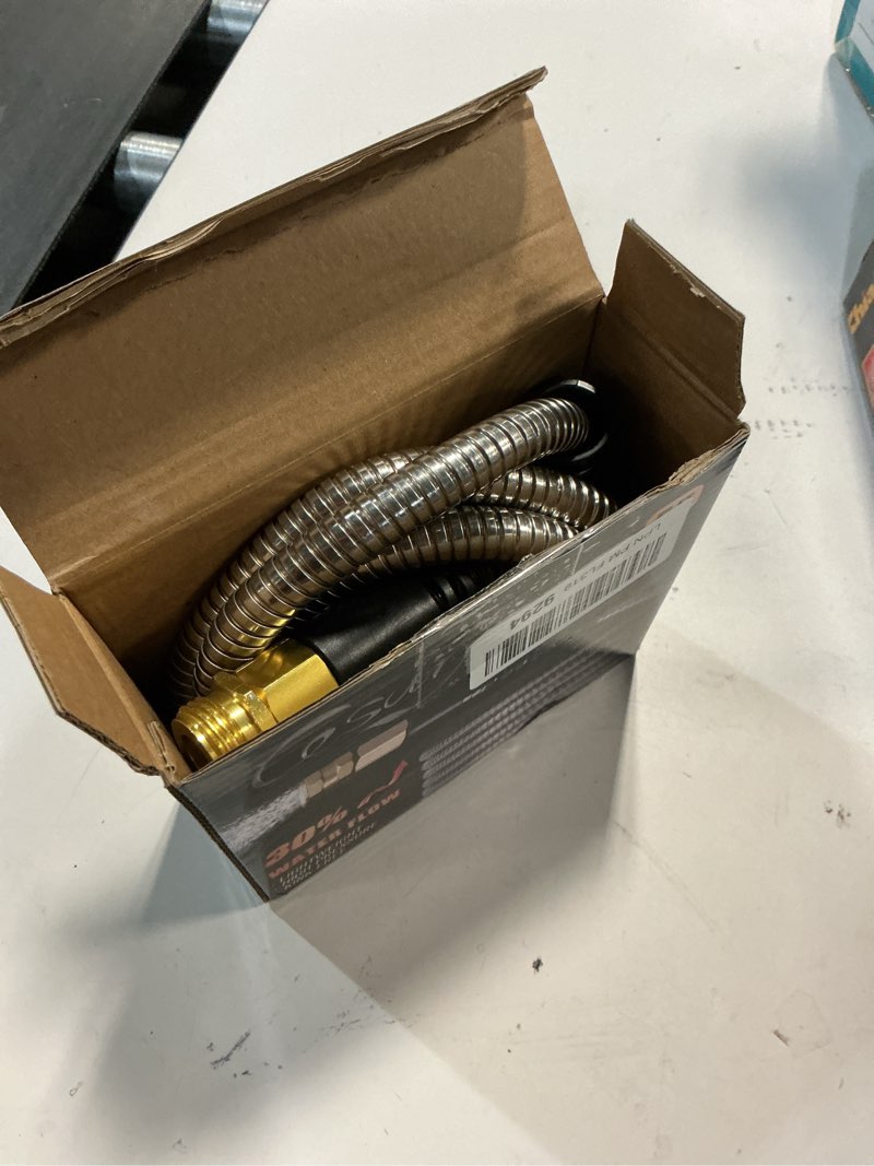 Condition photo showing Good Condition for Cesun Metal Garden, Short Connector, Water Lead-in Hose Extension, Extremely Flexible, for Hose Reel/RV/Dehumidifier, Lightweight/Durable/Drinking Water Safe SS Female to Male, 5FT 5'(feet), F to M