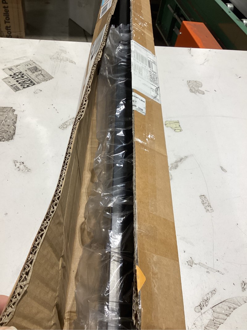 Condition photo showing Good Condition for 36" left side mount stair cable railing post for 25-35 degrees stair, stainless steel single black coated fascia mount post for cable railing kit, indoor outdoor use, my09-s 36" left stair post