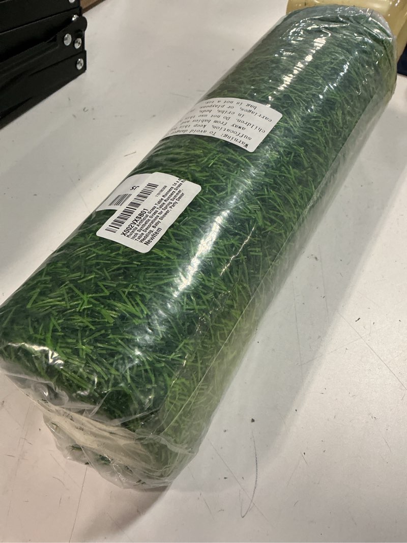 Condition photo showing New/Like New for ruisita artificial grass table runners 14 x 48 inch synthetic grass table runners grass rug table decorations for spring summer, wedding, baby shower, party decor 14 x 48 inches