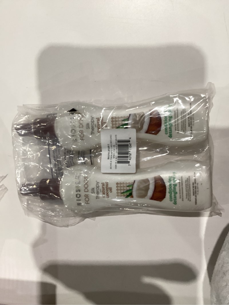 Condition photo showing New/Like New for BioSilk Silk Therapy Conditioning Detangling Spray for Dogs with Natural Coconut Oil - Dog Matted Hair Detangler Conditioner for Dogs, Dematting Grooming Supplies, 7 Fl Oz - 2 Pack