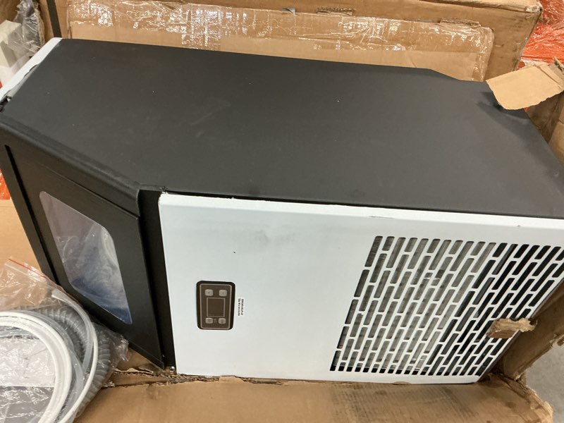 Condition photo showing As Is for EUHOMY Commercial Ice Maker Machine, 100lbs/24H Stainless Steel Under Counter ice Machine with 33lbs Ice Storage Capacity, Freestanding Ice Maker.