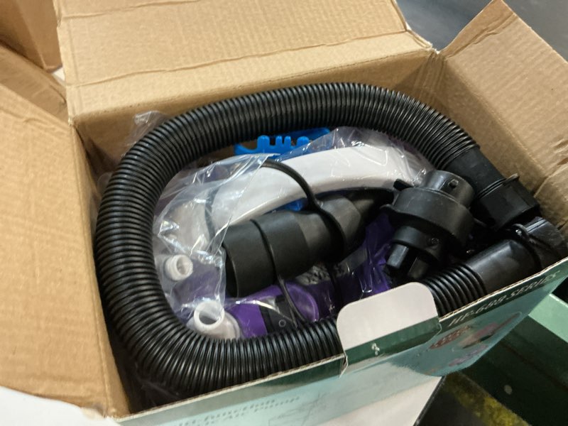 Condition photo showing Good Condition for electric balloon pump, portable electric balloon blower machine balloon air pump dual nozzle 110v 600w balloon inflator for party decorations purple