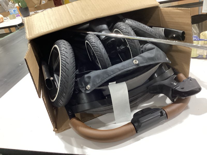 Condition photo showing As Is for graco outpace lx all-terrain 3-wheel baby stroller, cohen €” compatible for travel system, easy one-hand fold, in-seat suspension for comfortable ride, never-flat rubber tires
