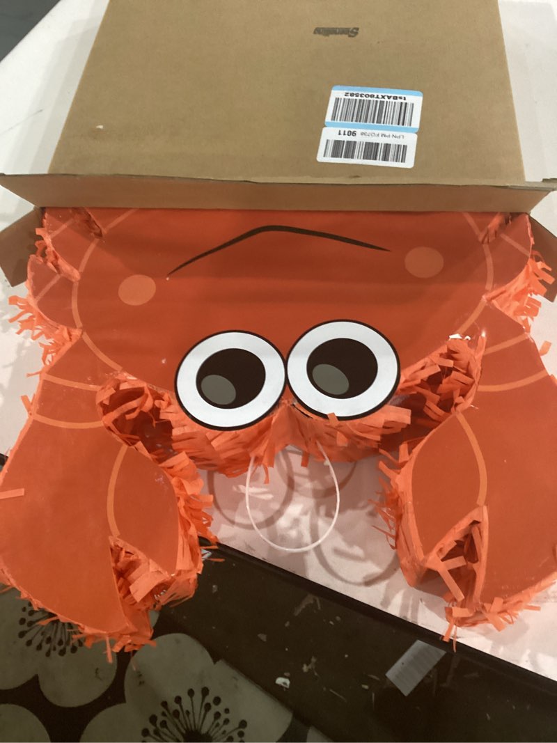 Condition photo showing Good Condition for seenelling crab piñata 3d ocean birthday decoration with a blindfold and bat for kids girls boys gift holiday piñata party baby shower supplies