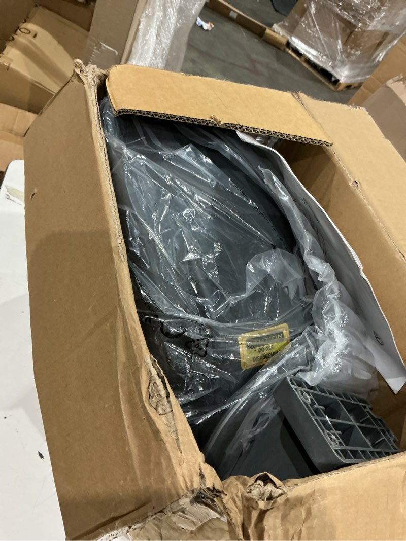 Condition photo showing As Is for glahoden retractable garden hose reel 1/2 in x 100 ft, 2025 upgraded dual ratchet lock uv & freeze protection brass seal slow retraction anti-tangle hose 180°swivel reinforced scaffold wall mount 1/2" 100ft dark gray