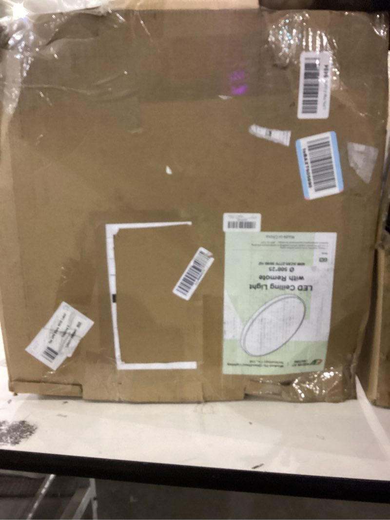 20 Inch Large LED Flush Mount Ceiling Light with Remote, 40W,4350LM, 3000K-6000K Selectable, White R