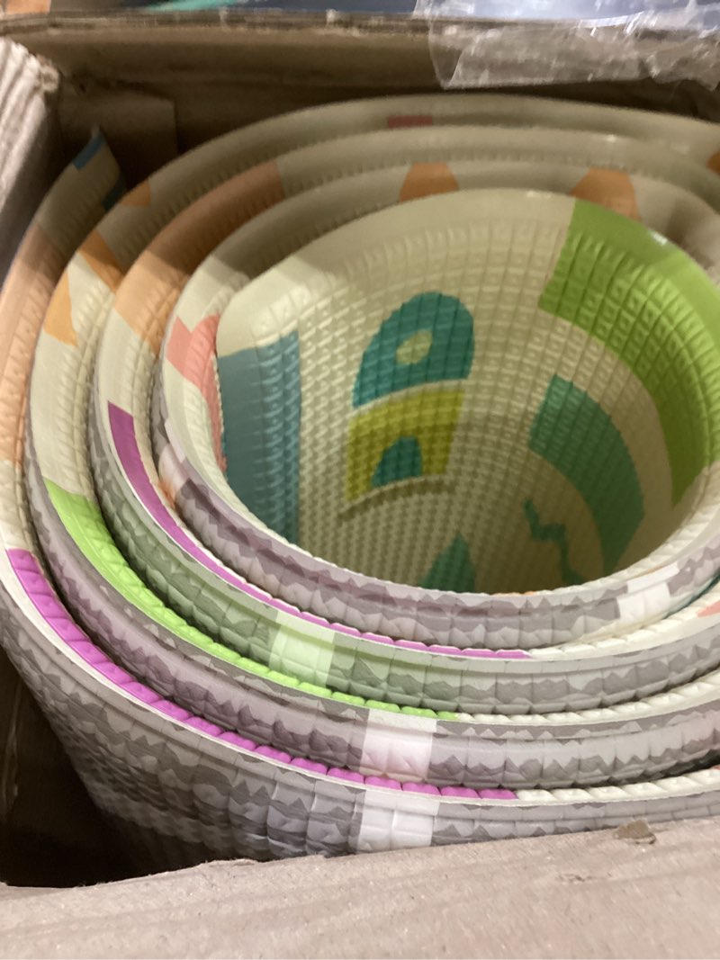 Condition photo showing As Is for Baby Care Foldable Mat - Sea Petals(Gray), Large Foldable - Gray Large