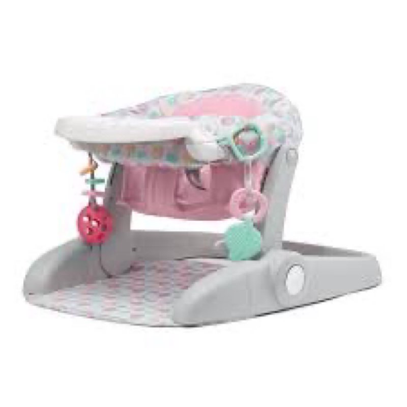 Summer Infant Learn-to-Sit Stages 3-Position Floor Seat, Sweet-and-Sour Pink – Sit Baby Up to See Th
