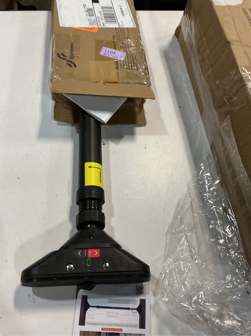 Condition photo showing New/Like New for sportneer pull up bar: strength training chin up bar no screws - adjustable 29.5''-37''(75-94cm) width locking mechanism pull up bar for doorway - max load 440lbs for home gym upper body workout, non-slip