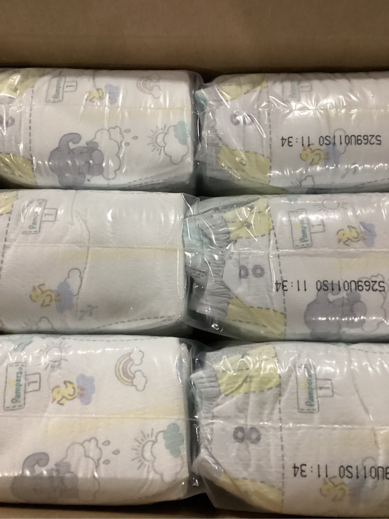 Condition photo showing New/Like New for Pampers Swaddlers Diapers, Size 1 (8-14 lbs), 198 Count, Absorbent, Keeps Baby Dry and Comfortable, Skin Safe Disposable Baby Diaper (Packaging May Vary)