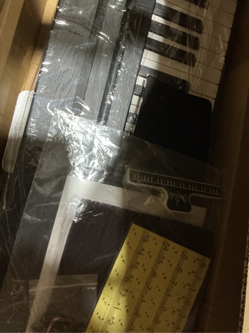 Condition photo showing Good Condition for Digital Piano Keyboard for Beginners,Full Size 88 Key Semi-Weighted Keyboard Electric Piano with Stand,Power Adapter,Sheet Music Stand,Pedal,Headphone,USB-MIDI Compatibility,Wood Black URS25 with Stand Black with Stand