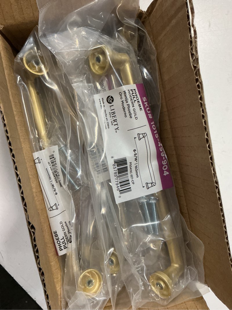 Condition photo showing New/Like New for phoebe 6-5/16 in. (160 mm) brushed gold arch pull drawer pull(12 pack)
