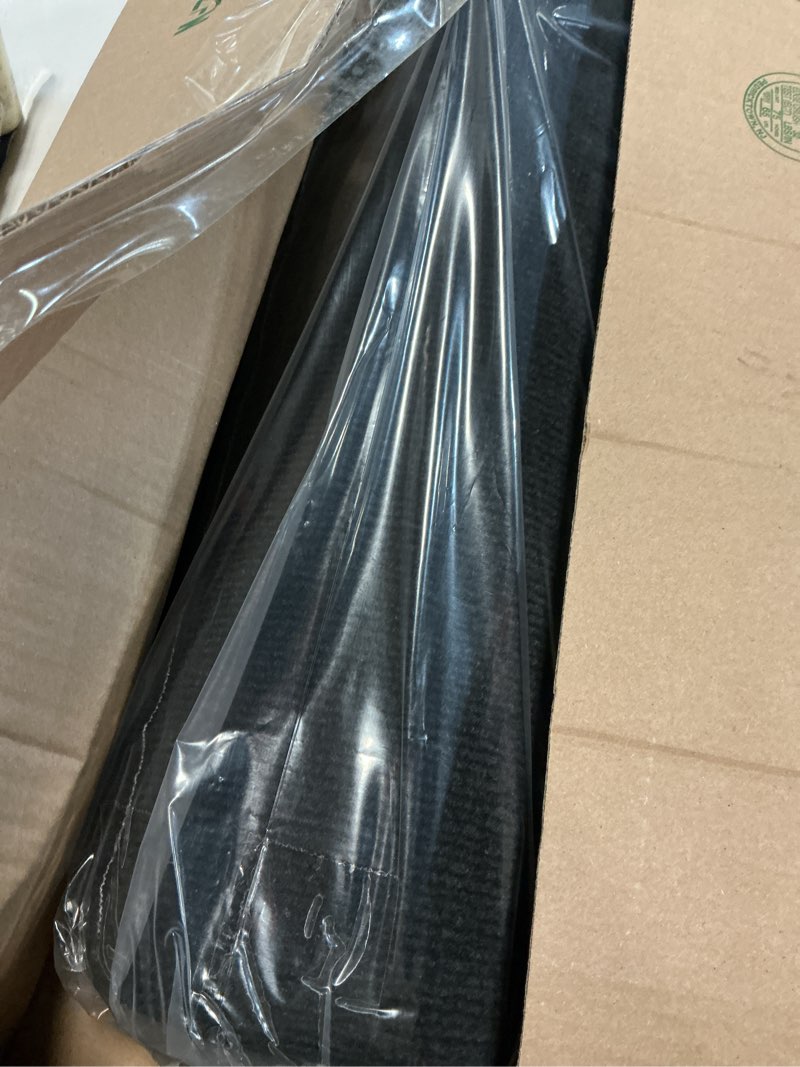 Condition photo showing Good Condition for extra long 3x15 ft runner rug for hallway, non-slip indoor outdoor carpet with tpr backing, durable waterproof mat for kitchen, patio, balcony, garage, deck, entryway, stair, black fine stripes black fine stripes 3ft x 15ft
