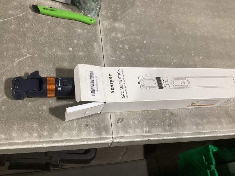Condition photo showing New/Like New for Sensyne 72" Phone Tripod, Extendable Selfie Stick with Detachable Phone Holder Compatible with All Cell Phones/Camera Blue