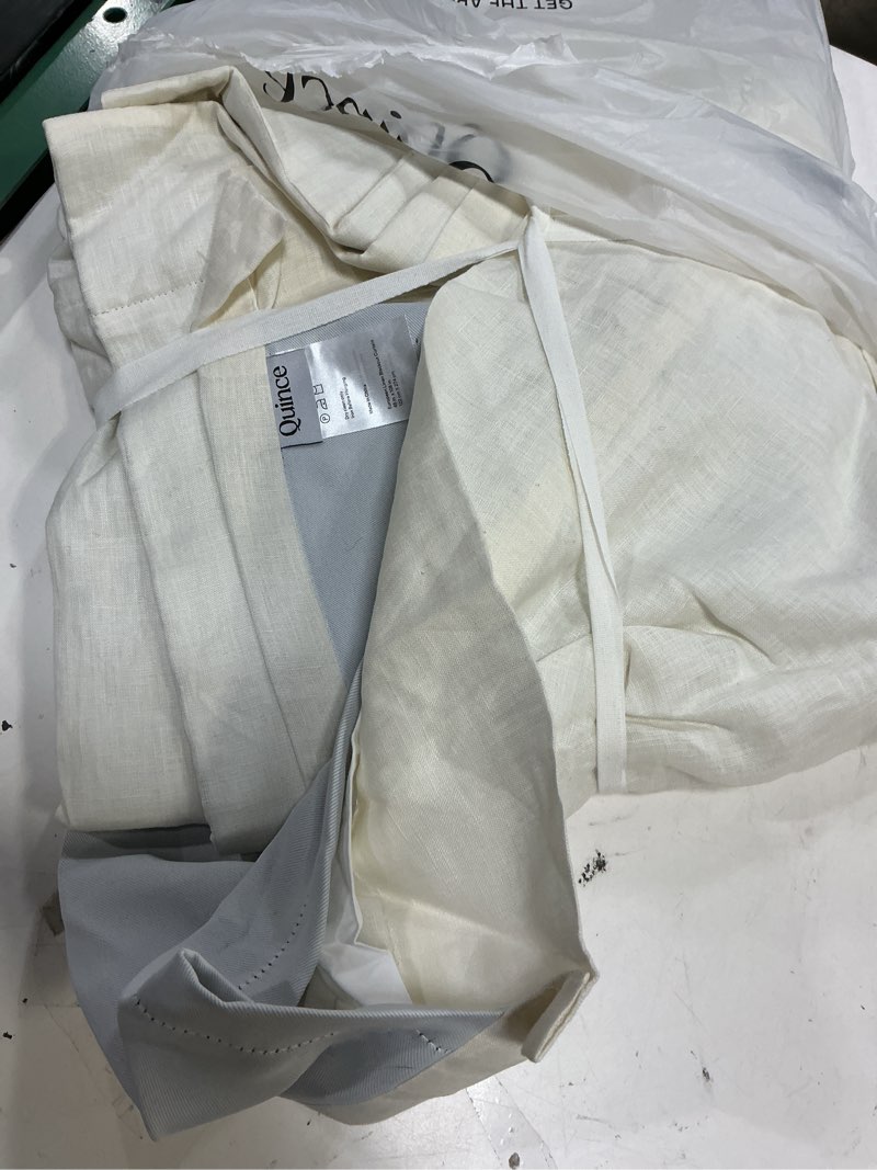 Condition photo showing Good Condition for quince, european linen room darkening curtain/ivory/48x108(one-panel)