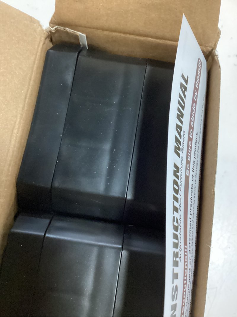 Condition photo showing New/Like New for eclatbain bed risers furniture risers heavy-duty rectangular adjustable block lift to 3 inches and 4.3 inches desk, sofa, chair legs, refrigerator, washing machine support up to 4000 pounds square-4 pack-black 2 layer(3inches)