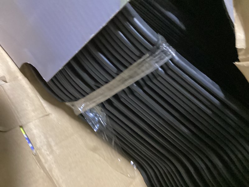 Condition photo showing Good Condition for spring fever open ended non slip sponge padded pants hangers - chrome plating foam heavy duty space saving black 10 black 10 pack