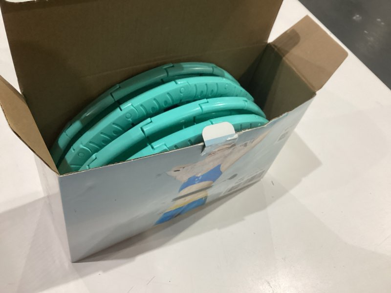 Condition photo showing Good Condition for weighted hula circle with 26 links(56 inch) for adults weight loss, infinity fitness hoop plus size, for women smart exercise equipment 56-66inch 26links-blue green