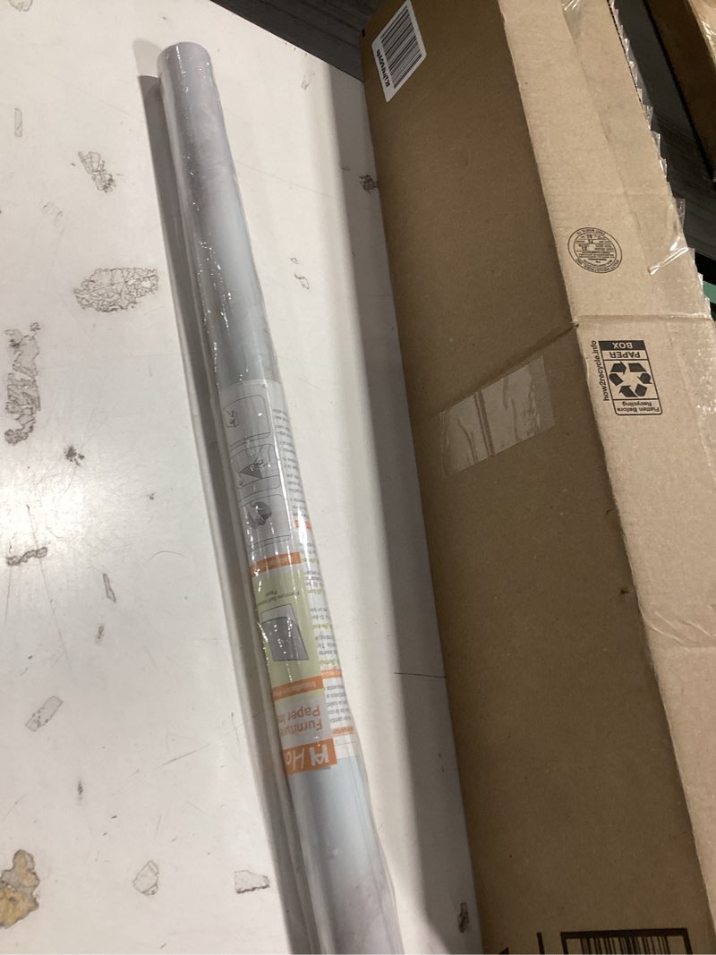 Condition photo showing New/Like New for Homein Marble Contact Paper, Peel and Stick Countertops Paper Waterproof Self Adhesive Wall Paper Roll for Cabinets Drawers Kitchen Old Furniture, Modern Glossy White/Gold (23.6"x78.7")