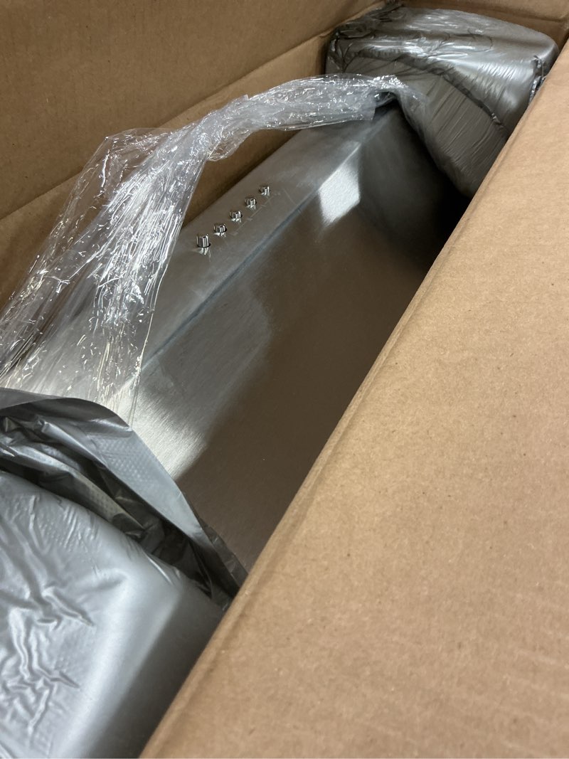 Condition photo showing Good Condition for broan-nutone bcsq130ss three-speed glacier under-cabinet range hood with led lights ada capable, 1.5 sones, 375 max blower cfm, 30-inch, stainless steel stainless steel 30-inch hood