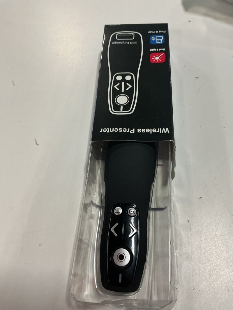 Condition photo showing Good Condition for Presentation Clicker Wireless Presenter Remote for PowerPoint, Powerpoint Clicker with Volume Control PowerPoint Slide Advancer for Mac, Computer, Laptop-E600 USB A/C