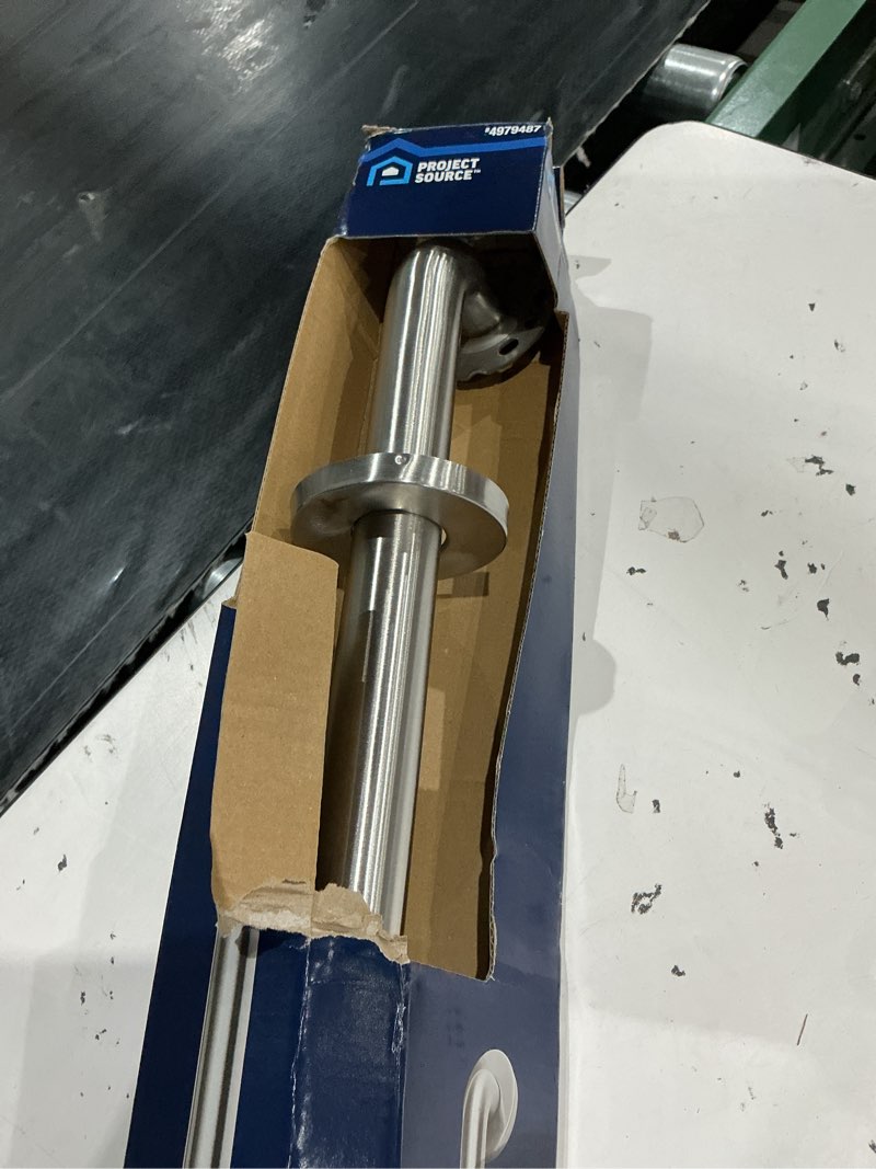 Condition photo showing As Is for project source concealed screw 36-in stainless wall mount ada compliant grab bar (500-lb weight capacity)