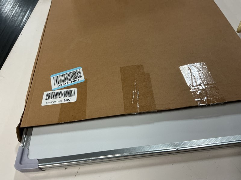 Condition photo showing Good Condition for lincia 24 x 20 inch over the door whiteboard hanging dry erase board for door 4 adjustable heights aluminum frame small white board for dorm home office cubicle wall, horizontal vertical installation 24"w x 20"h