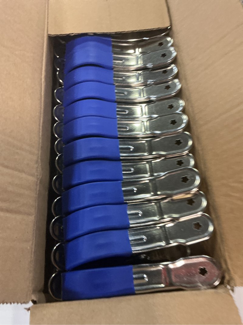 Condition photo showing New/Like New for pool cover clips for above ground pools, 30 pcs 4.7 inch stainless steel pool cover clamps, windproof clips for above ground pool cover blue 30