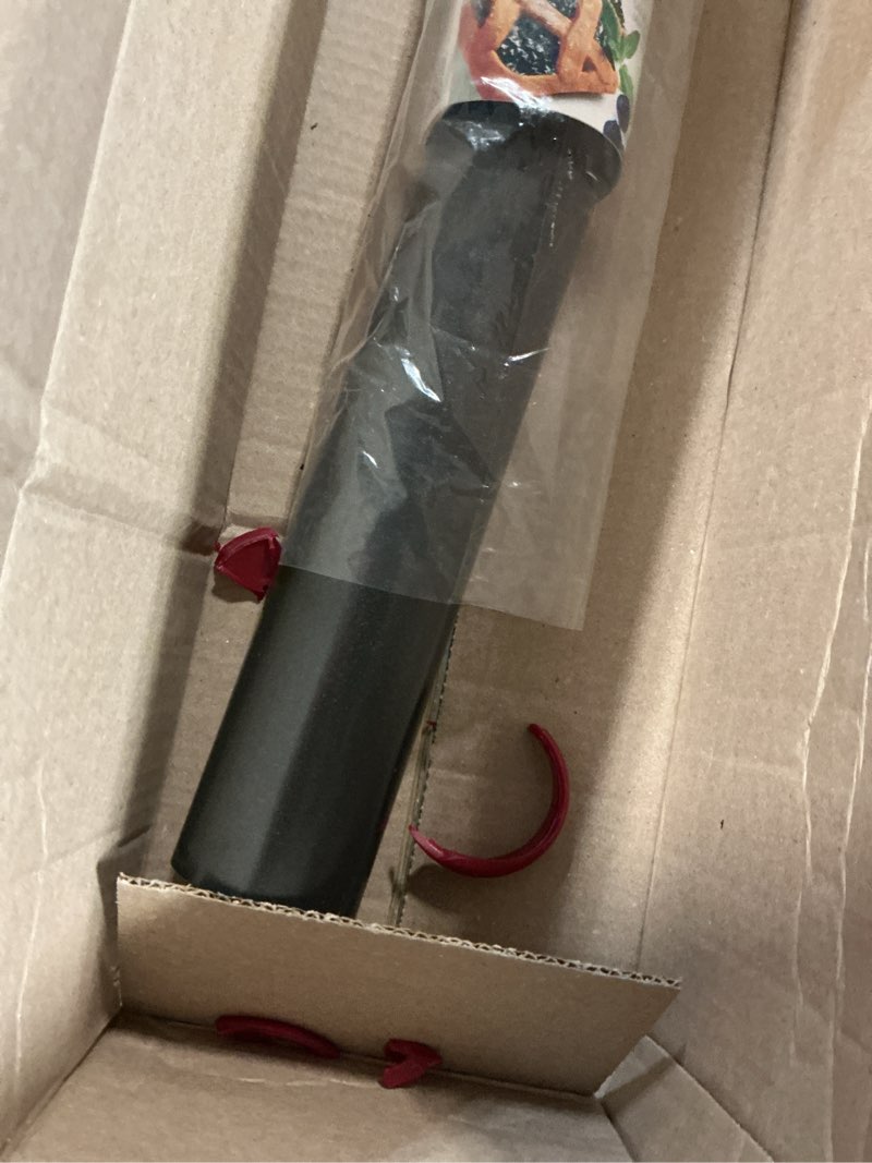 Condition photo showing As Is for KitchenAid Gourmet Rolling Pin, 2.5 x 2.5 x 22 Inch, Red Red 22in Handled