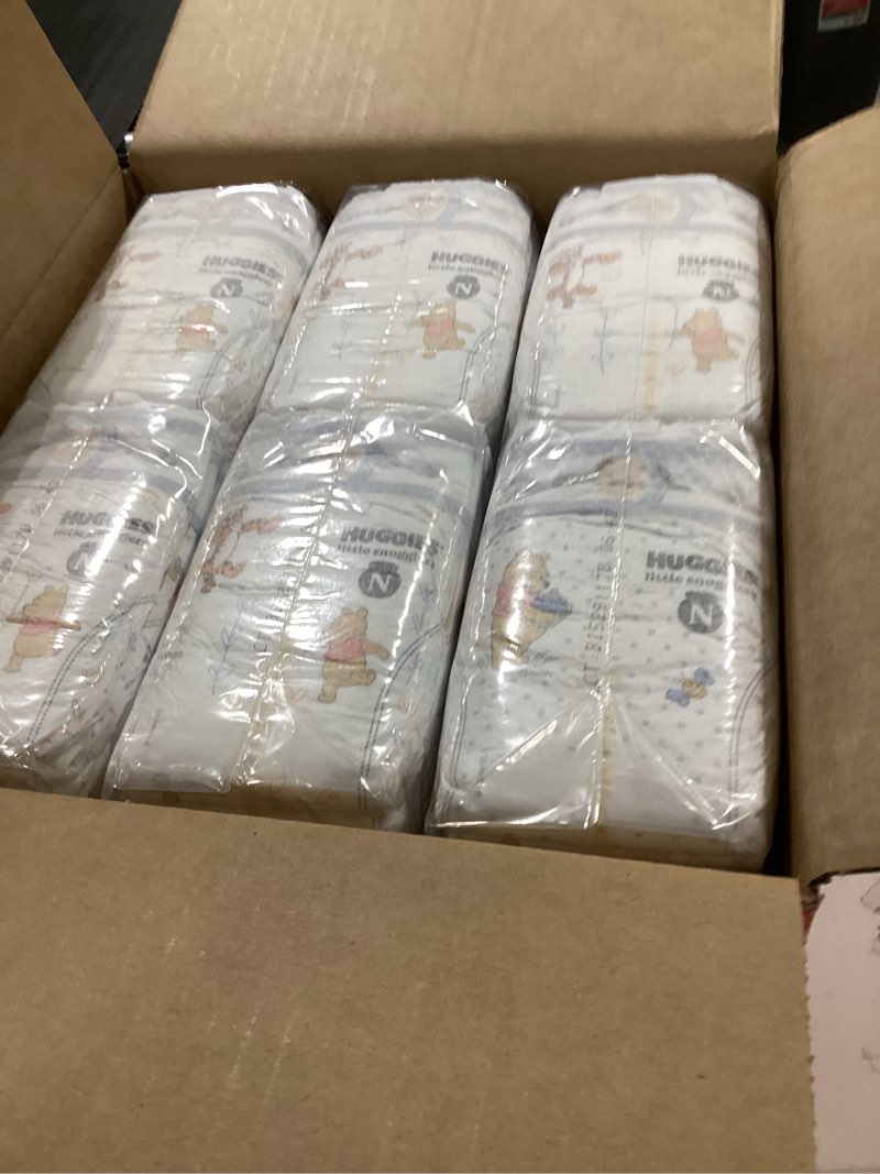 Condition photo showing New/Like New for Huggies Size Newborn Diapers, Little Snugglers Baby Diapers, Size Newborn (up to 10 lbs), 144 Count, Packaging May Vary Newborn 144