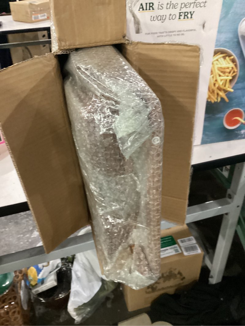 Condition photo showing New/Like New for mDesign Freestanding Bamboo 2 Section Double Laundry Organizer Hamper with Removable Storage Sorter Bags, Space-Saving Basket Duo with Handles for Clothes/Linens - Echo Collection - Vintage